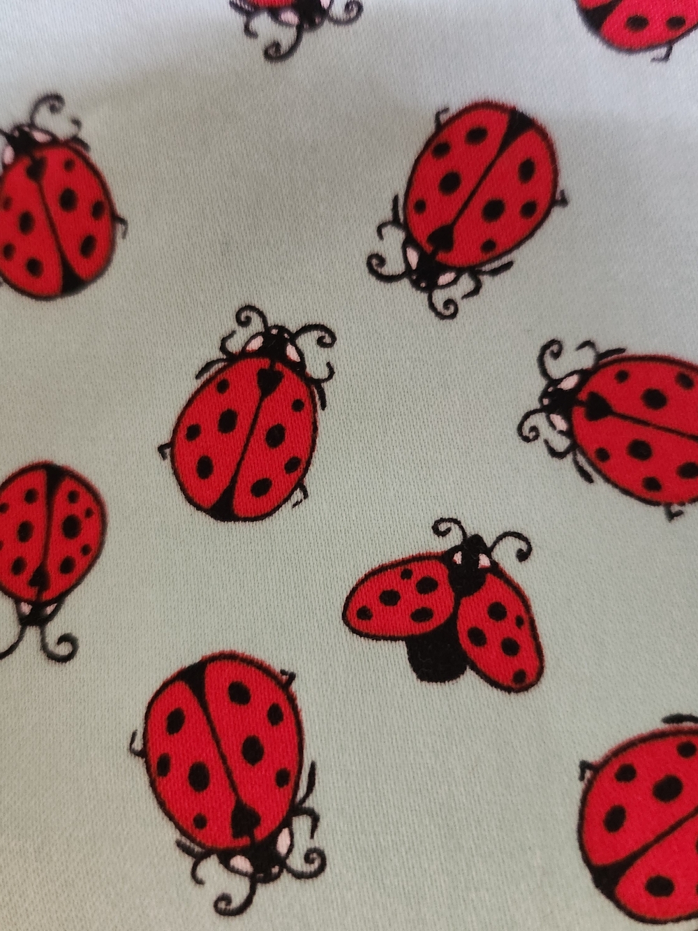 Voodoo Vixen Mint and Red Ladybug Crop Top - Picture 3 of 4
